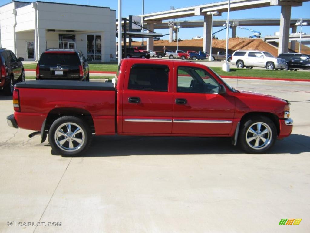 2006 Sierra 1500 SLE Crew Cab - Fire Red / Pewter photo #6