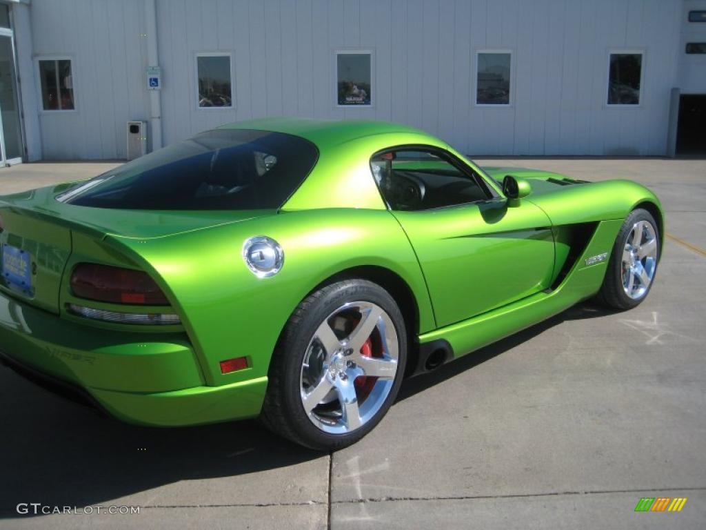 2010 Viper SRT10 Coupe - Viper Snakeskin Green Pearl / Black photo #14