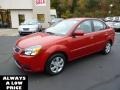 2010 Tropical Red Kia Rio LX Sedan  photo #3