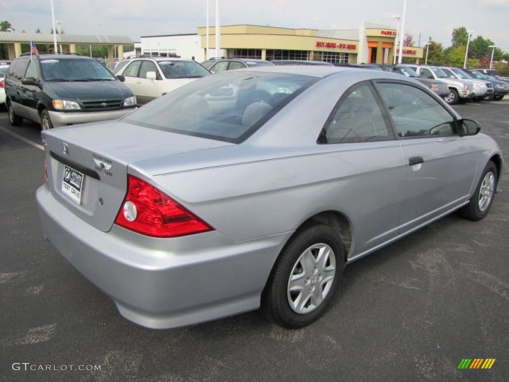 2004 Civic Value Package Coupe - Satin Silver Metallic / Gray photo #3