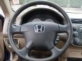 Beige 2002 Honda Civic EX Coupe Steering Wheel