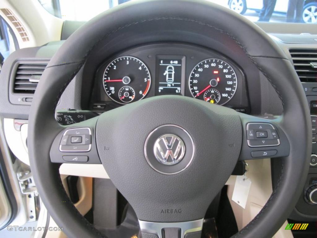 2010 Jetta TDI Sedan - White Gold Metallic / Cornsilk Beige photo #13