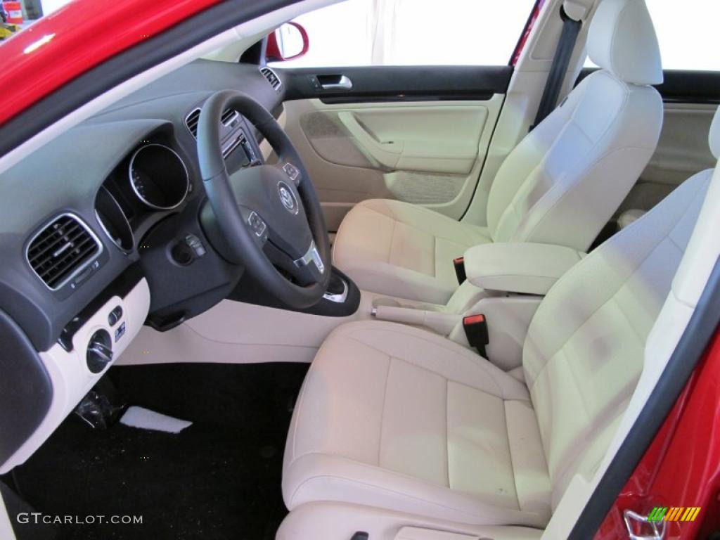 2011 Jetta TDI SportWagen - Tornado Red / Cornsilk Beige photo #14