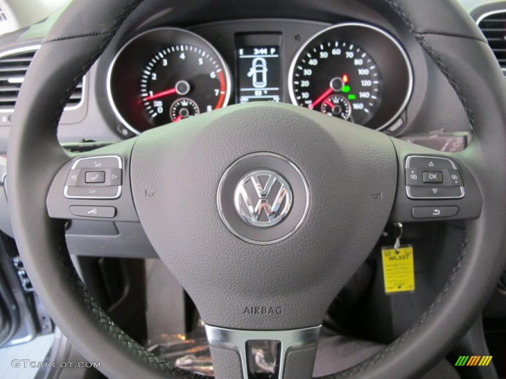 2011 Jetta SE SportWagen - Platinum Gray Metallic / Titan Black photo #15