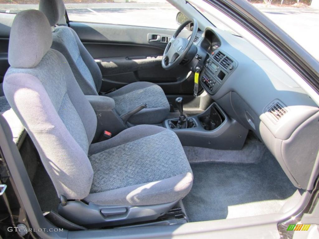 1996 Civic EX Coupe - Granada Black Pearl Metallic / Black photo #8