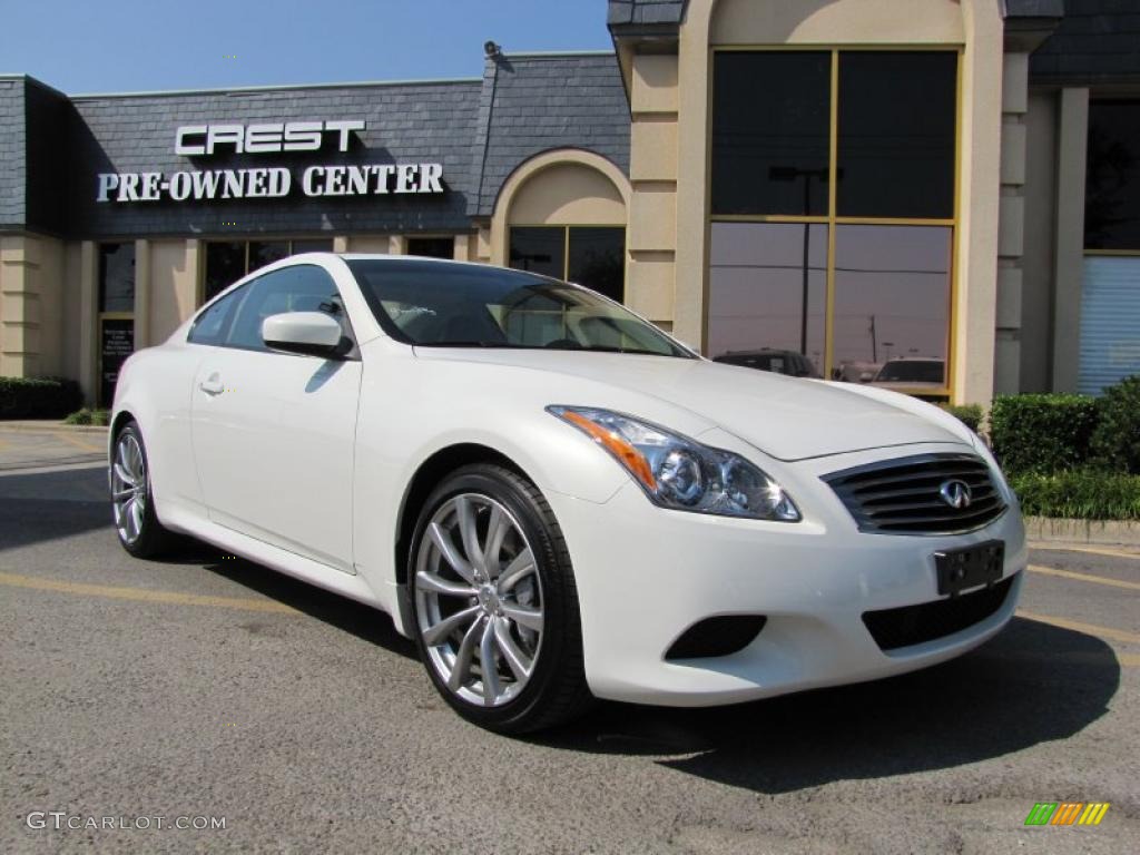 2009 G 37 S Sport Coupe - Moonlight White / Stone photo #1