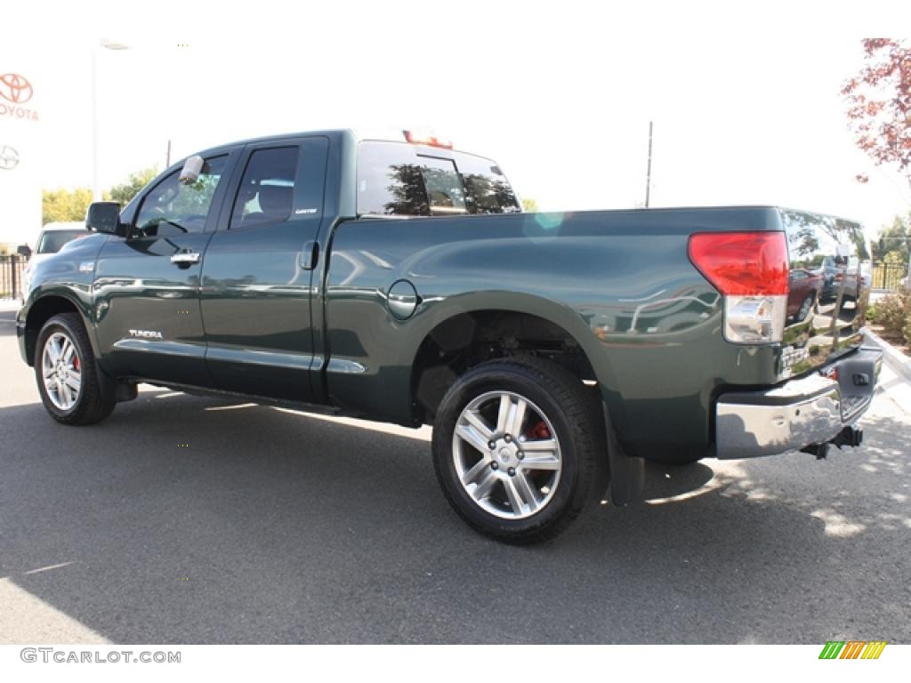 2008 Tundra Limited Double Cab 4x4 - Timberland Green Mica / Beige photo #4