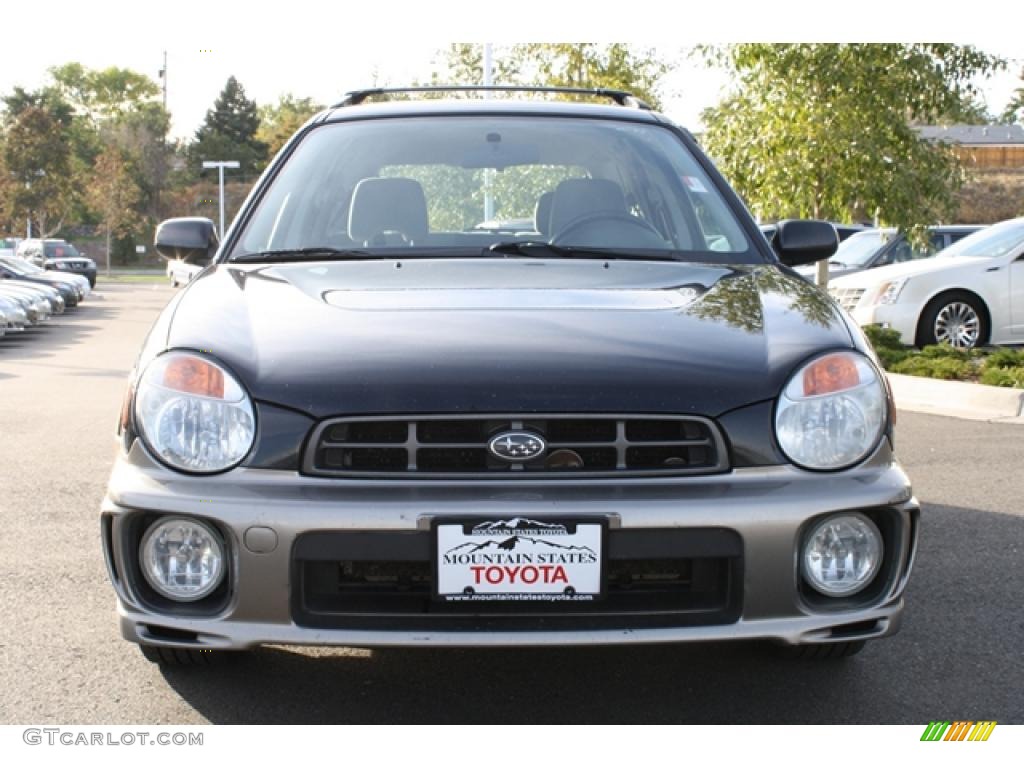 2002 Impreza Outback Sport Wagon - Midnight Black Pearl / Gray photo #6