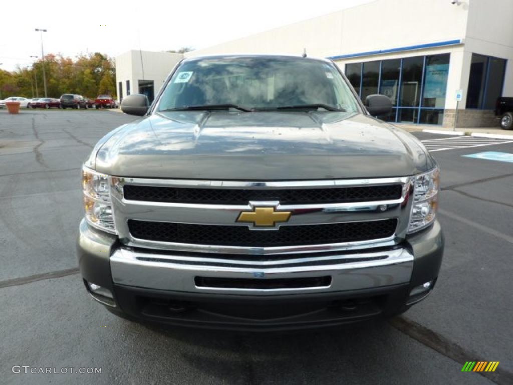 2011 Silverado 1500 LT Extended Cab 4x4 - Steel Green Metallic / Ebony photo #2