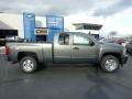 2011 Steel Green Metallic Chevrolet Silverado 1500 LT Extended Cab 4x4  photo #11