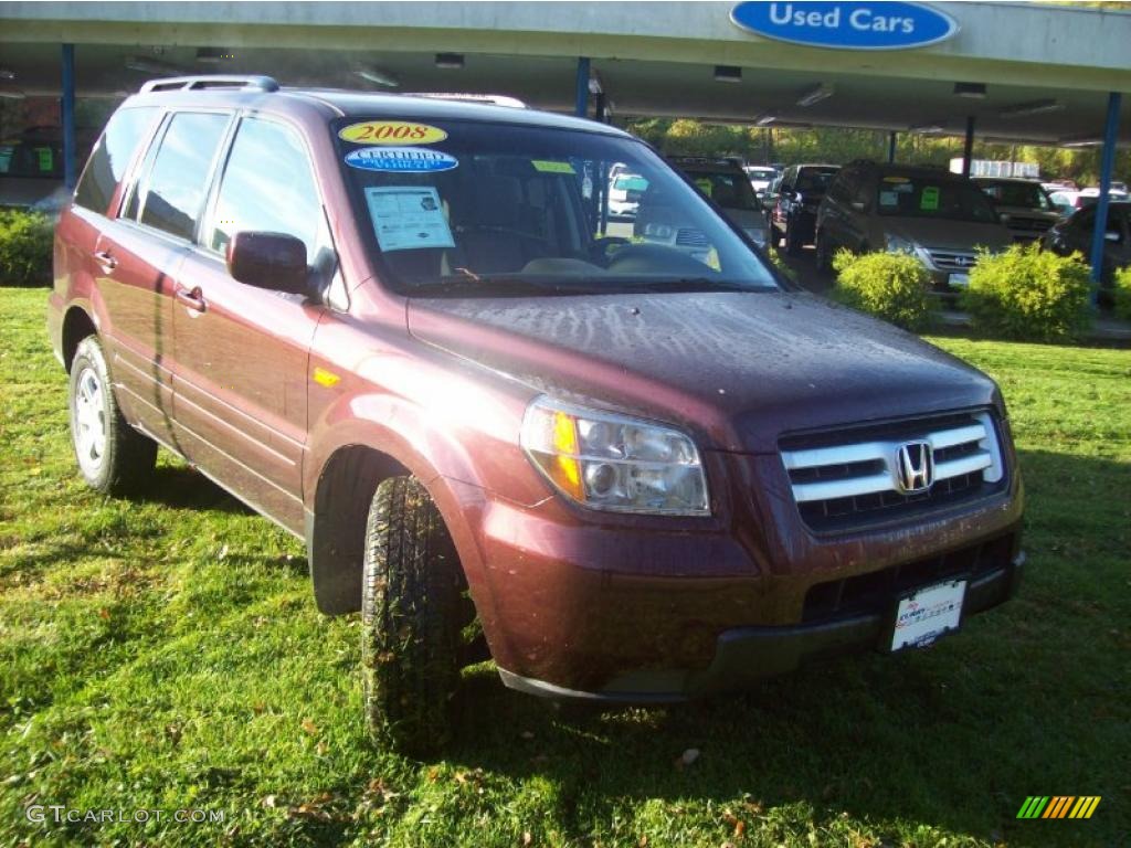 2008 Pilot Value Package 4WD - Dark Cherry Pearl / Gray photo #1