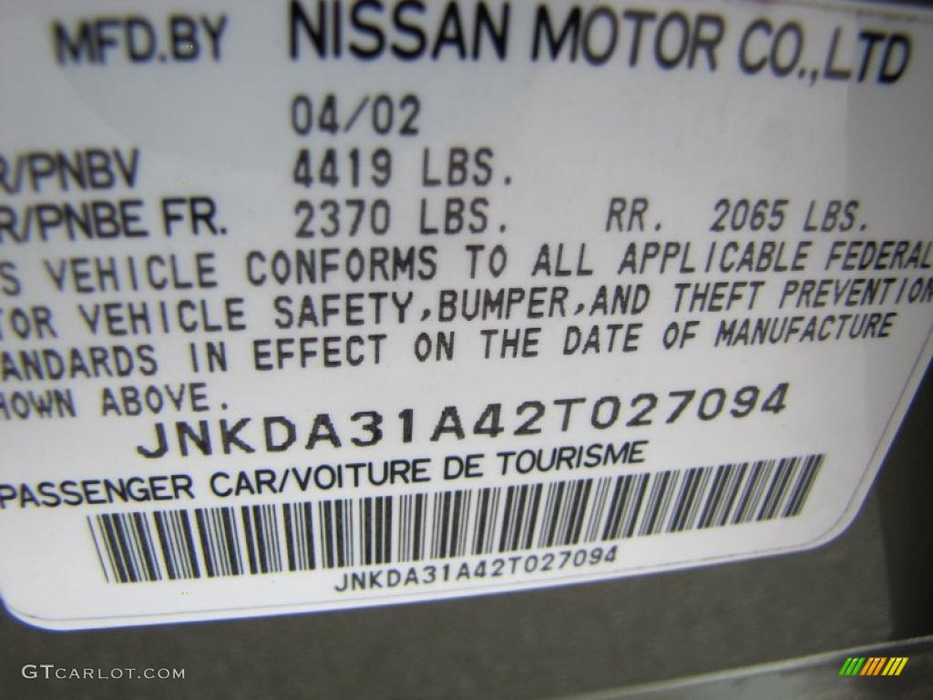 2002 I 35 - Millenium Jade Metallic / Willow photo #15