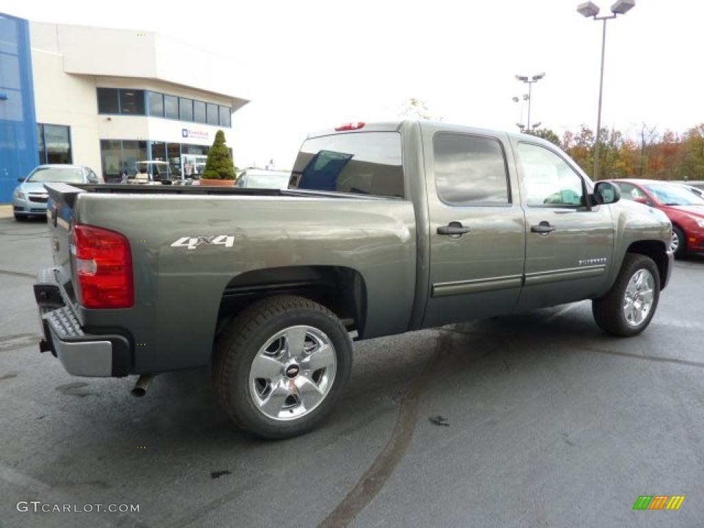 2011 Silverado 1500 LT Crew Cab 4x4 - Steel Green Metallic / Ebony photo #10