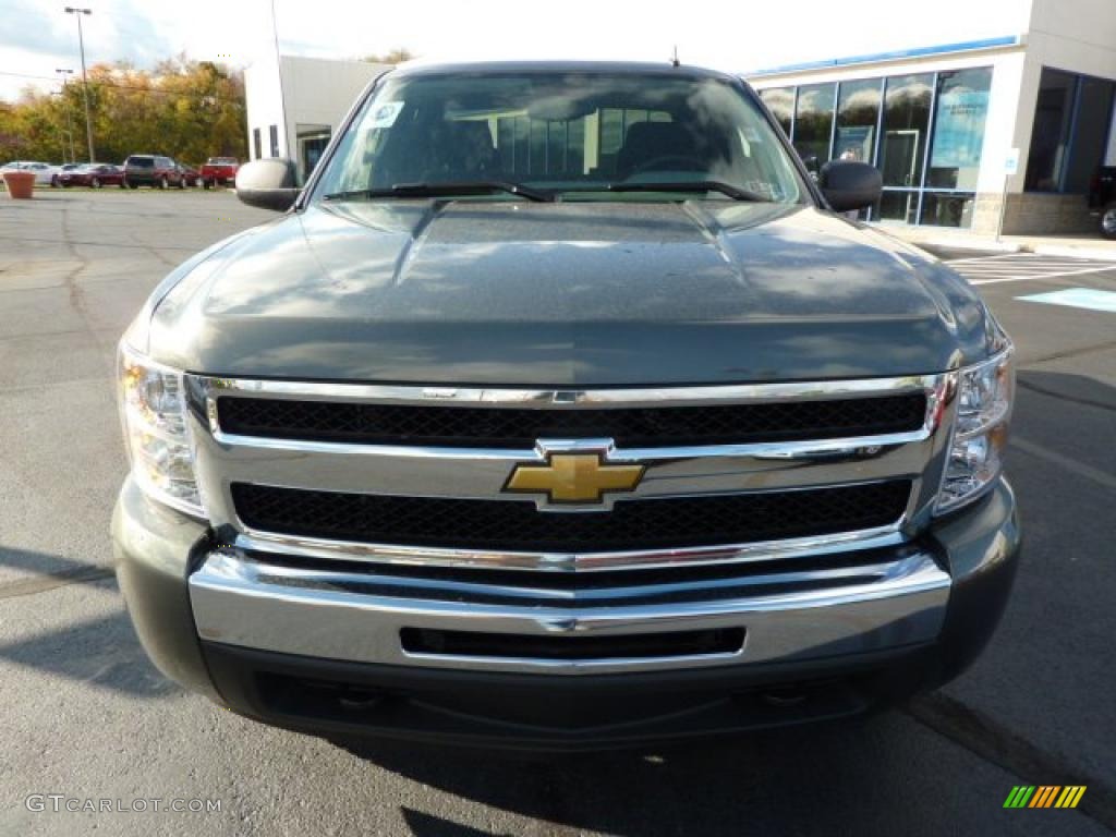 2011 Steel Green Metallic Chevrolet Silverado 1500 LS Extended Cab 4x4