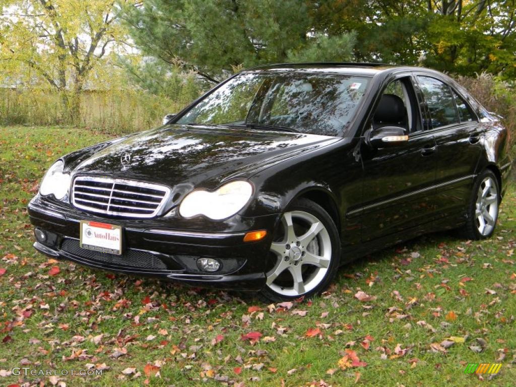 2007 C 230 Sport - Diamond Black Metallic / Black photo #1