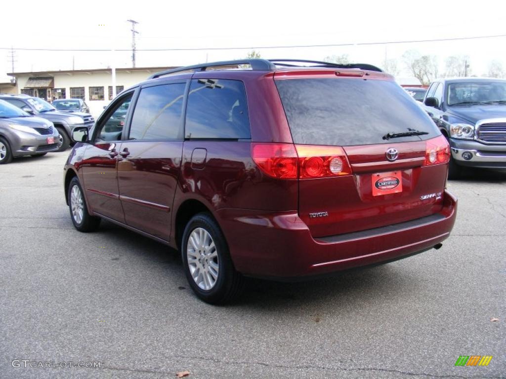 2008 Sienna LE AWD - Salsa Red Pearl / Stone photo #5