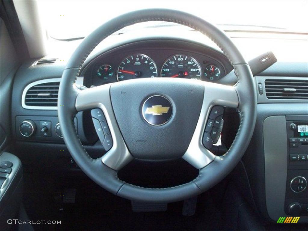 2011 Chevrolet Avalanche LT 4x4 Ebony Steering Wheel Photo #38104903