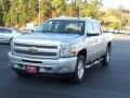 2011 Sheer Silver Metallic Chevrolet Silverado 1500 LTZ Crew Cab 4x4  photo #2