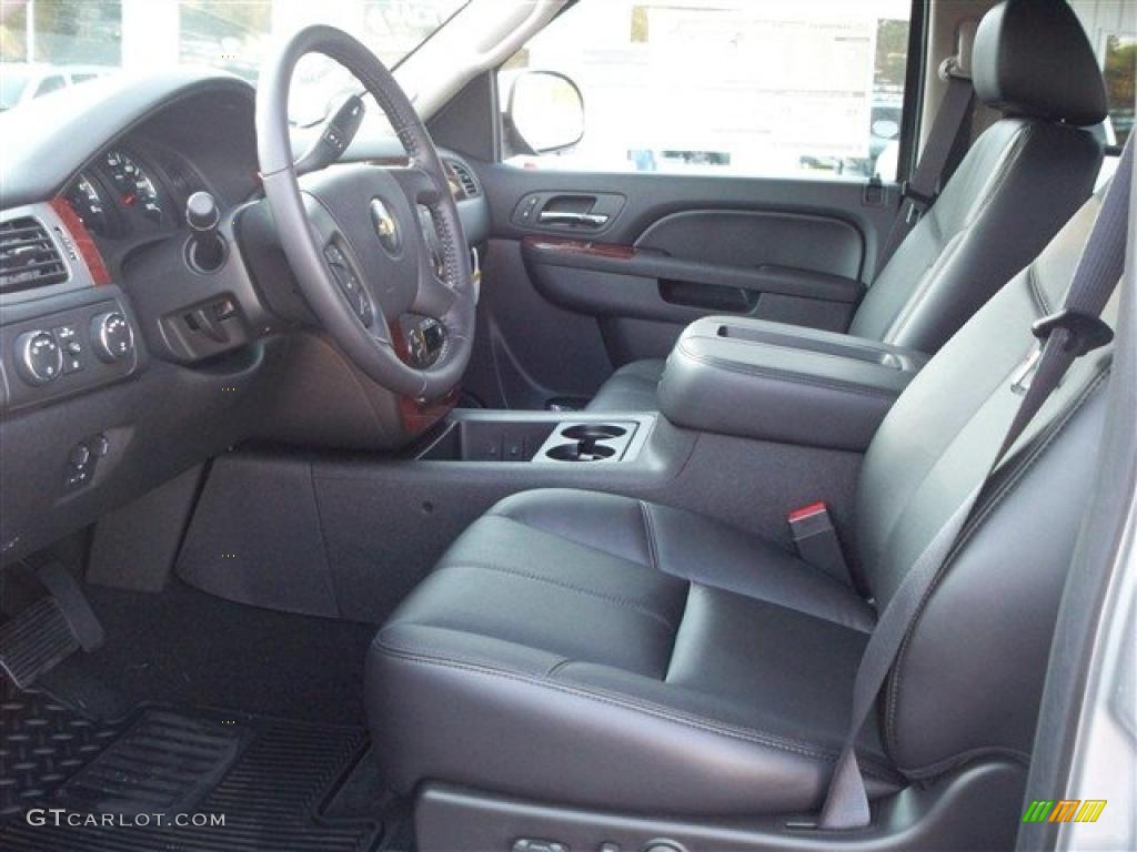 Ebony Interior 2011 Chevrolet Silverado 1500 LTZ Crew Cab 4x4 Photo #38105207