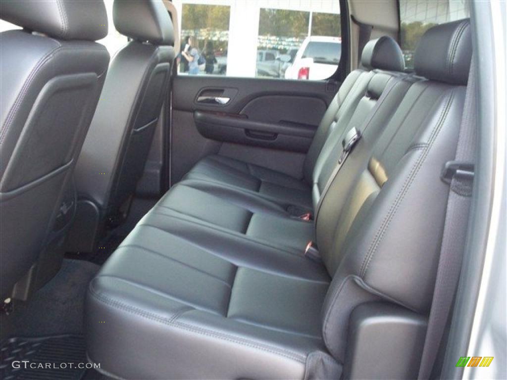 Ebony Interior 2011 Chevrolet Silverado 1500 LTZ Crew Cab 4x4 Photo #38105235