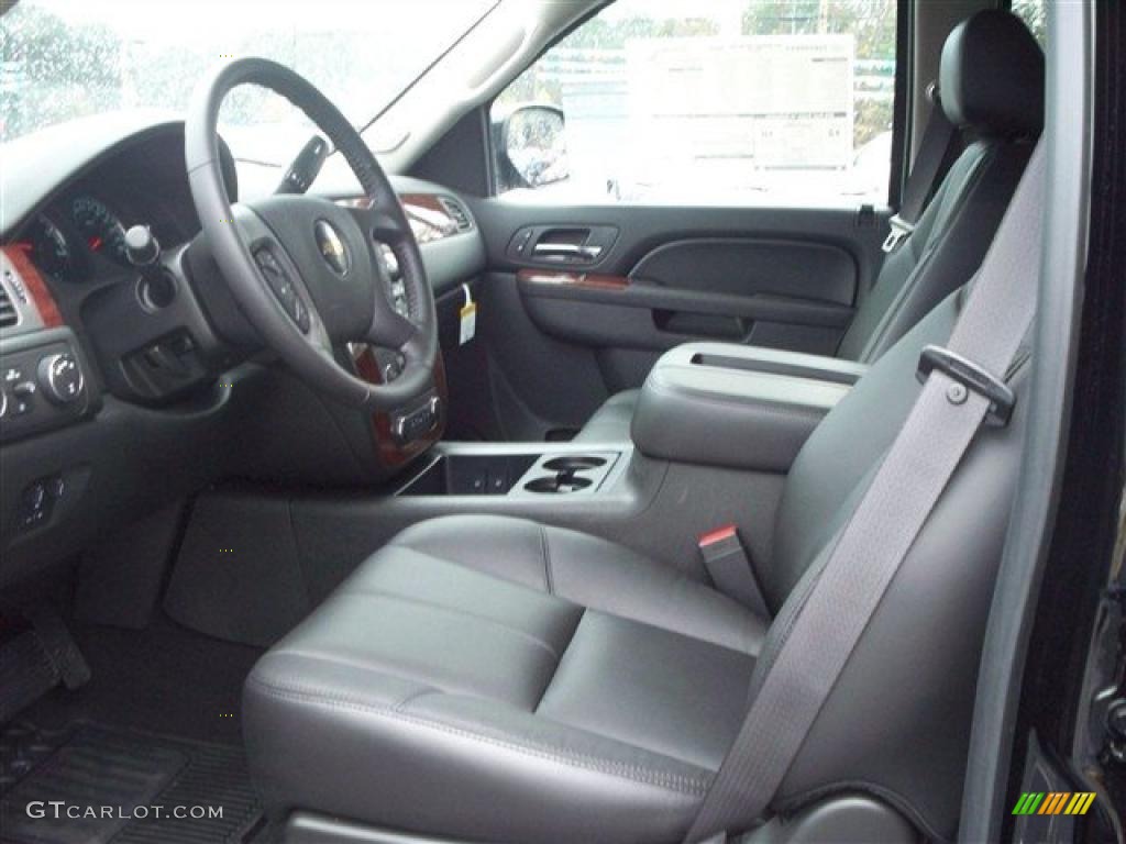 Ebony Interior 2011 Chevrolet Silverado 1500 LTZ Crew Cab 4x4 Photo #38105599