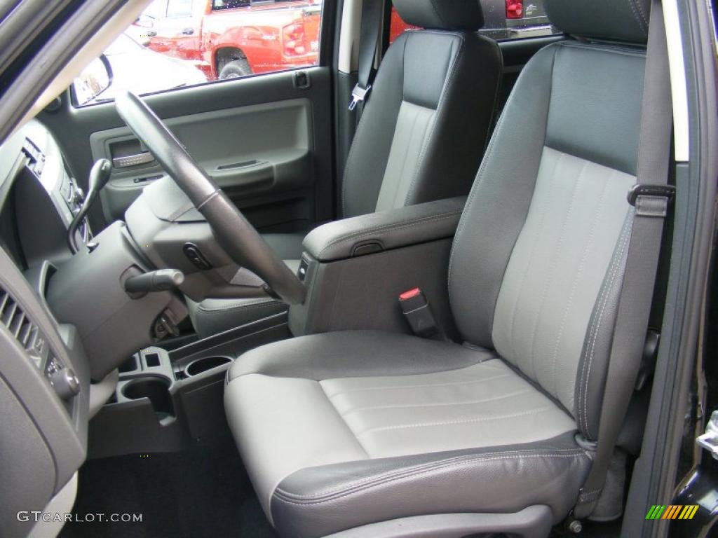 Dark Slate Gray/Medium Slate Gray Interior 2008 Dodge Dakota Laramie Crew Cab 4x4 Photo #38107151