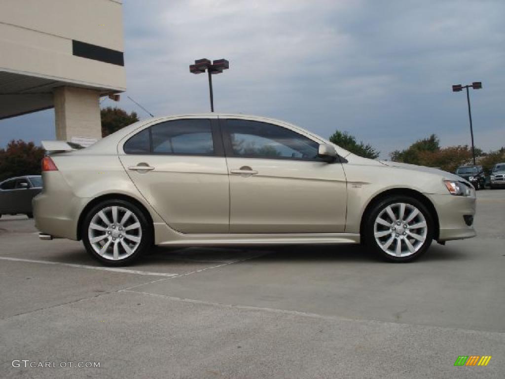 2008 Lancer GTS - Desert Sand Metallic / Black photo #2