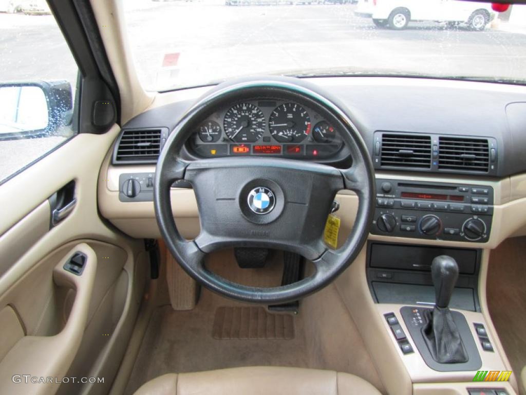 2001 3 Series 325i Sedan - Orient Blue Metallic / Sand photo #12