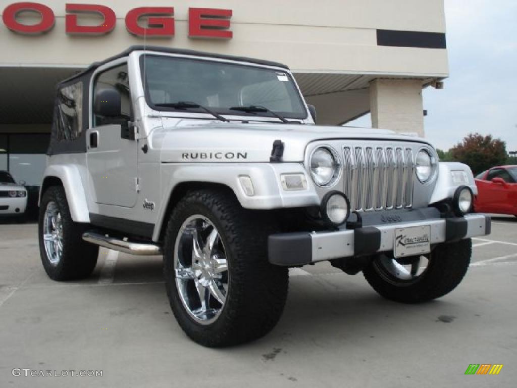 2004 Wrangler Rubicon 4x4 - Bright Silver Metallic / Dark Slate Gray photo #1