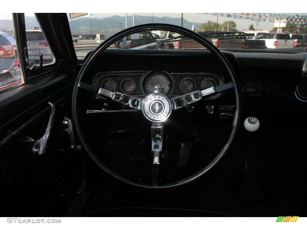 Black Interior 1966 Ford Mustang Fastback Photo #38111363