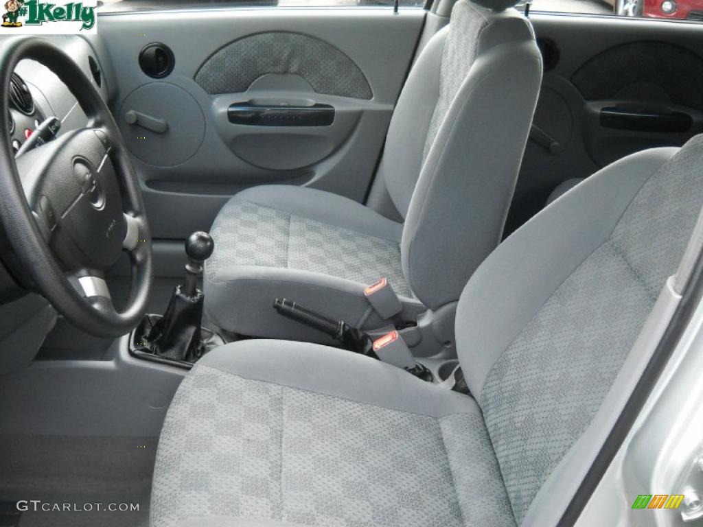 Gray Interior 2004 Chevrolet Aveo Hatchback Photo #38112251