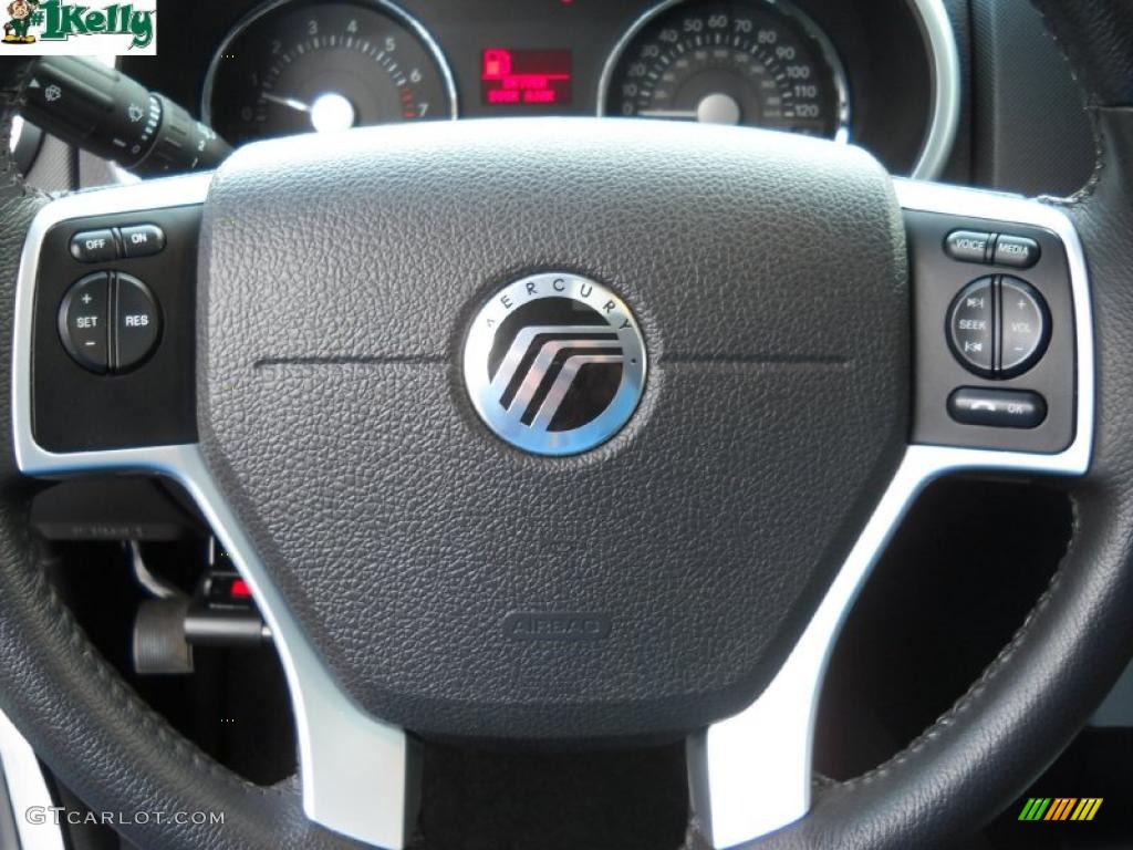 2010 Mercury Mountaineer V8 Premier AWD Charcoal Black Steering Wheel Photo #38112727