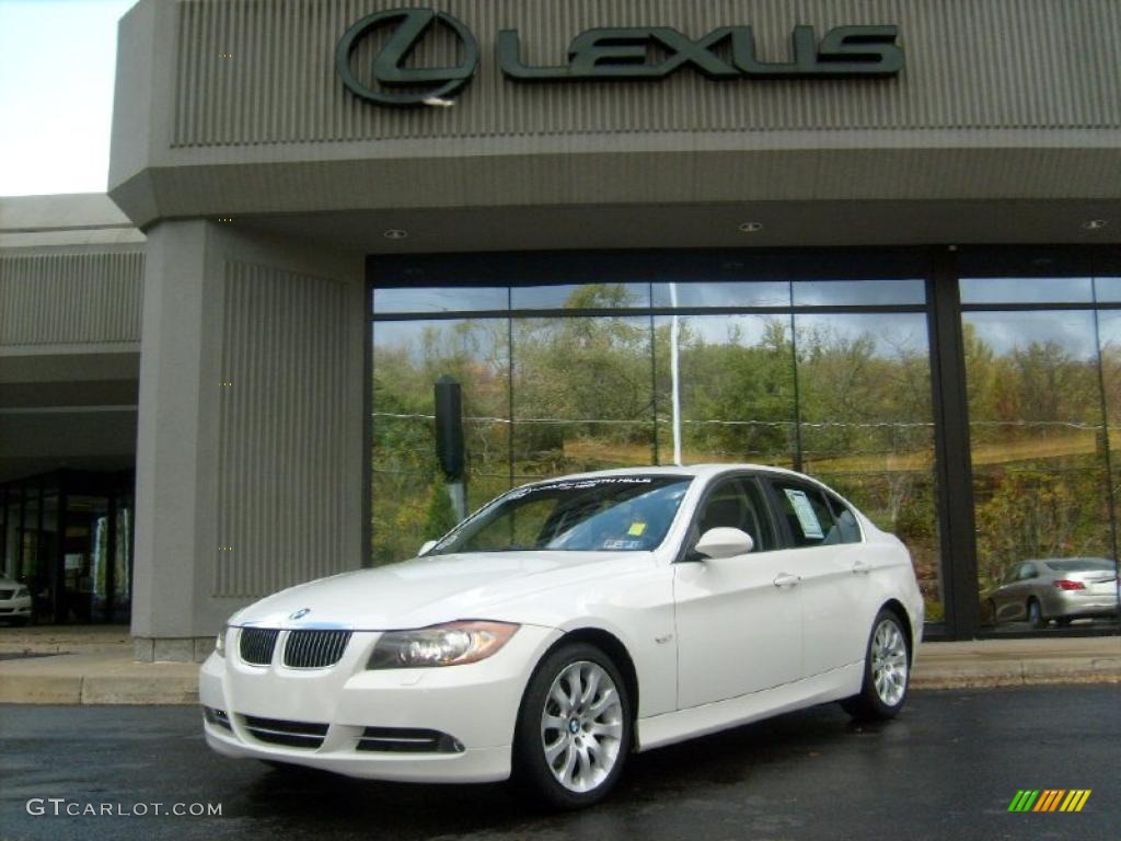 2008 3 Series 335xi Sedan - Alpine White / Black photo #1