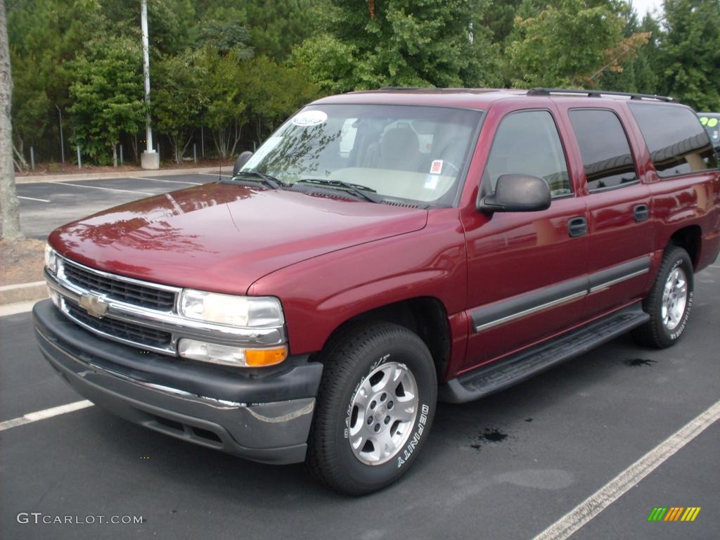 2003 Suburban 1500 LS - Redfire Metallic / Tan/Neutral photo #1