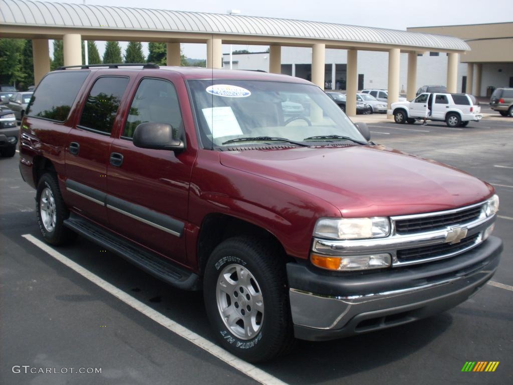 2003 Suburban 1500 LS - Redfire Metallic / Tan/Neutral photo #3