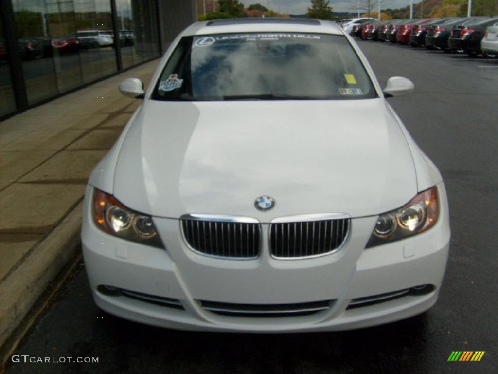 2008 3 Series 335xi Sedan - Alpine White / Black photo #7