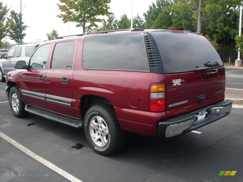 2003 Suburban 1500 LS - Redfire Metallic / Tan/Neutral photo #4