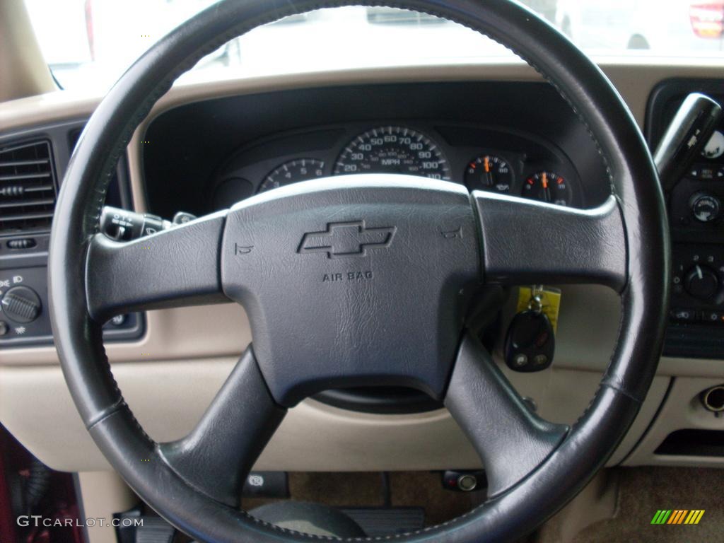 2003 Chevrolet Suburban 1500 LS Tan/Neutral Steering Wheel Photo #38113419