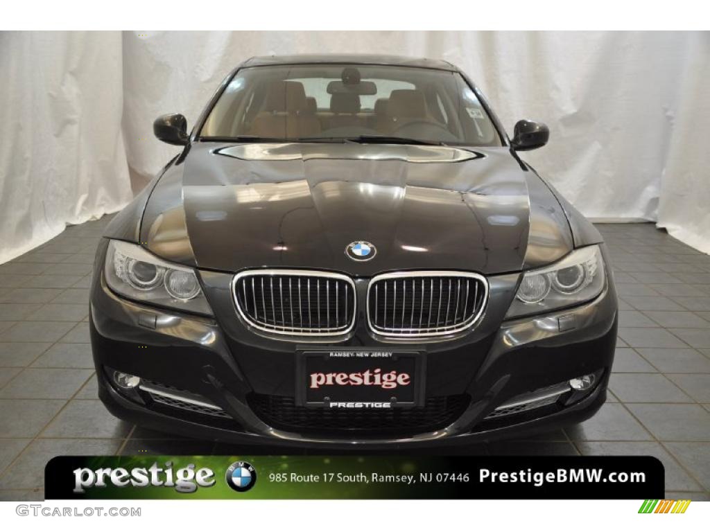 2010 3 Series 335d Sedan - Jet Black / Saddle Brown Dakota Leather photo #7