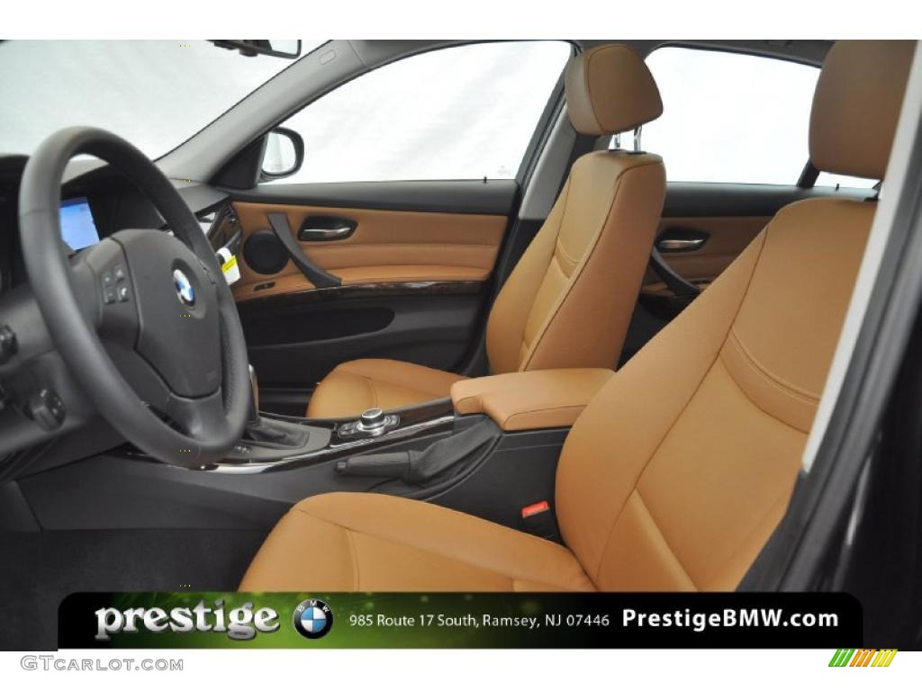 2010 3 Series 335d Sedan - Jet Black / Saddle Brown Dakota Leather photo #13