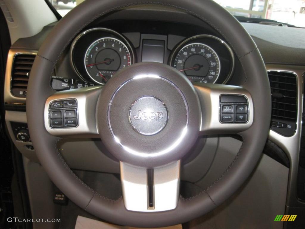 2011 Jeep Grand Cherokee Laredo X Package 4x4 Dark Graystone/Medium Graystone Steering Wheel Photo #38115583