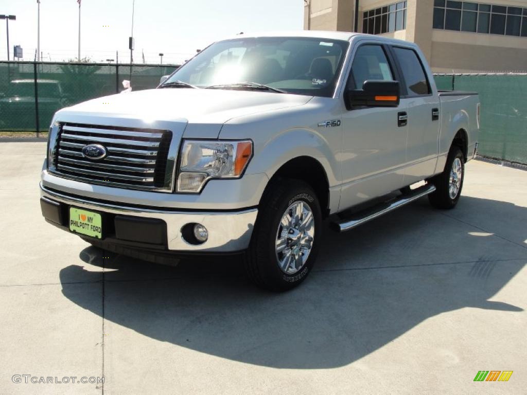 2010 F150 XLT SuperCrew - Ingot Silver Metallic / Medium Stone photo #7