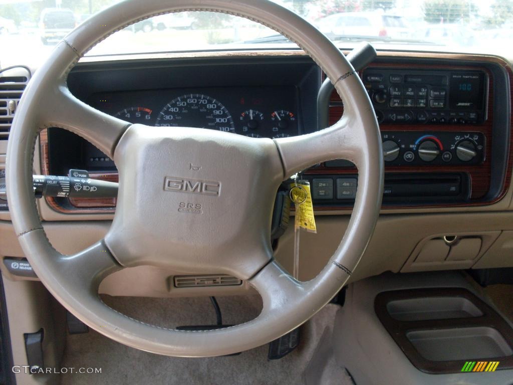 2000 GMC Yukon Denali 4x4 Canyon Tan Steering Wheel Photo #38120095