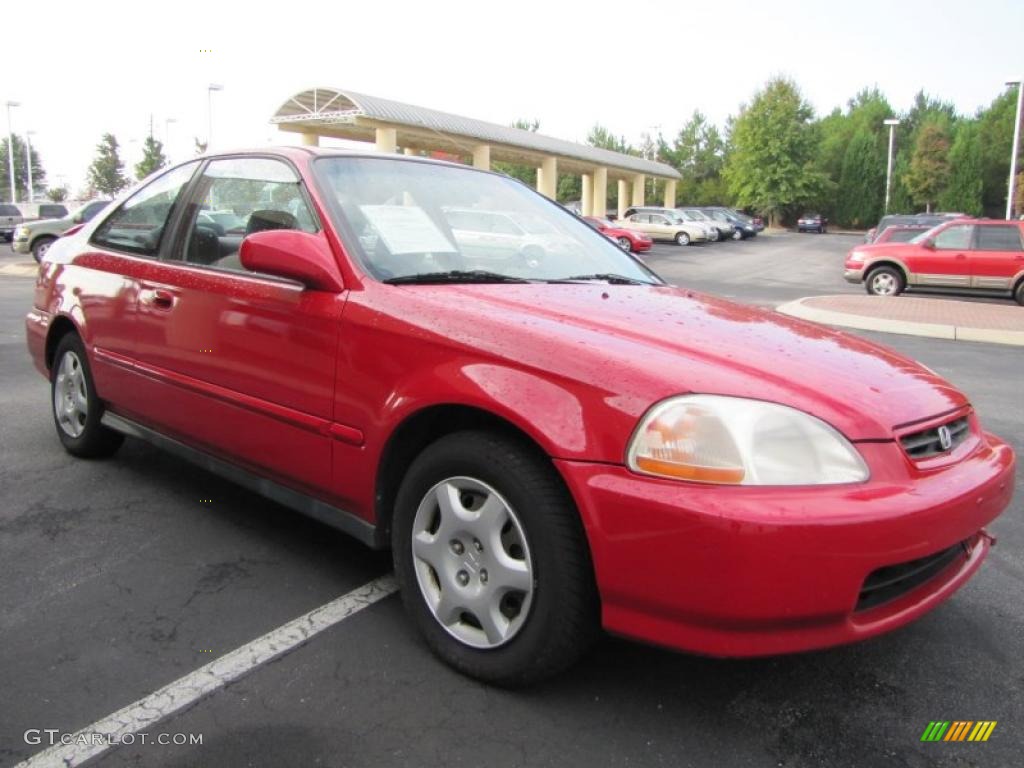 1998 Civic EX Coupe - Milano Red / Gray photo #4
