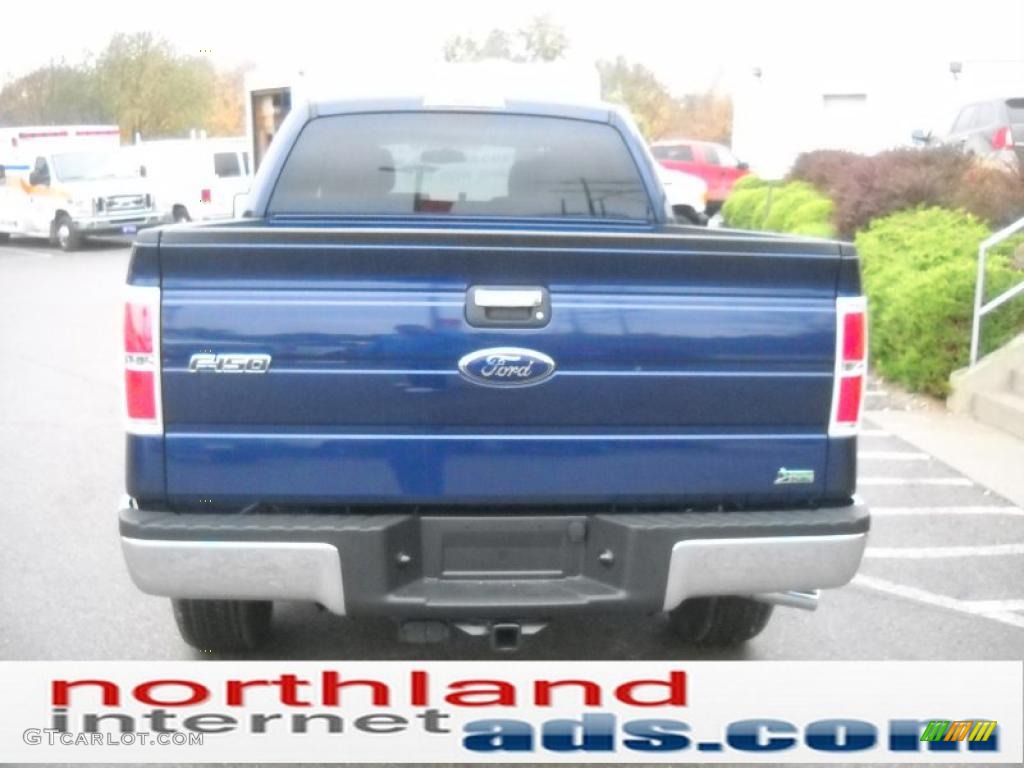 2010 F150 XLT SuperCrew 4x4 - Dark Blue Pearl Metallic / Medium Stone photo #7