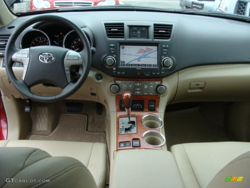 2009 Highlander Limited 4WD - Salsa Red Pearl / Sand Beige photo #9