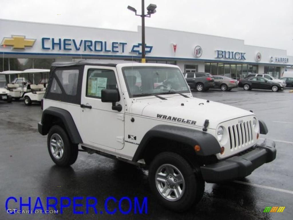 2009 Wrangler X 4x4 - Stone White / Dark Slate Gray/Medium Slate Gray photo #1