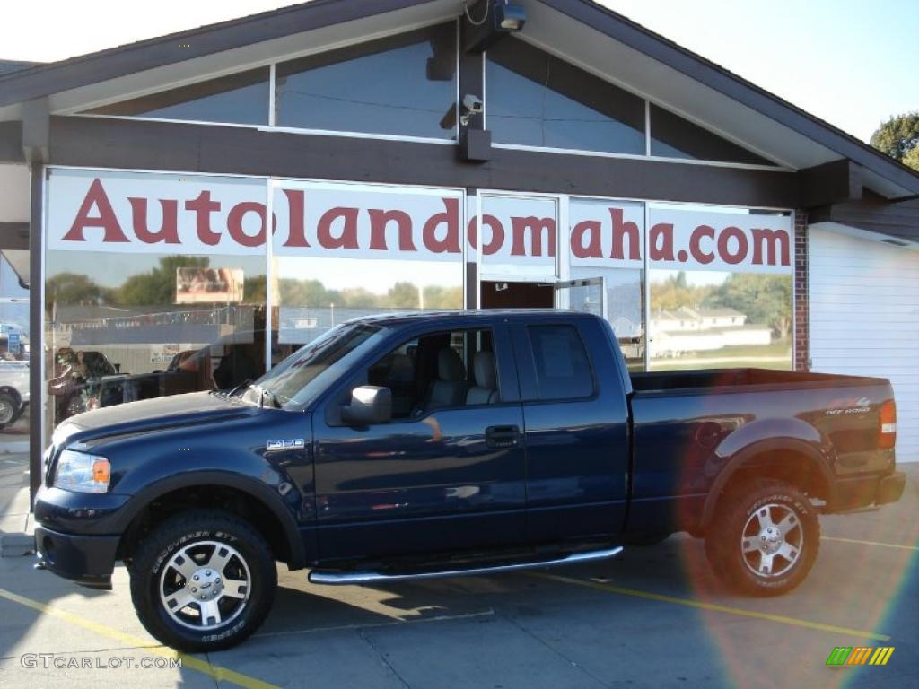 2006 F150 FX4 SuperCab 4x4 - True Blue Metallic / Black/Medium Flint photo #1