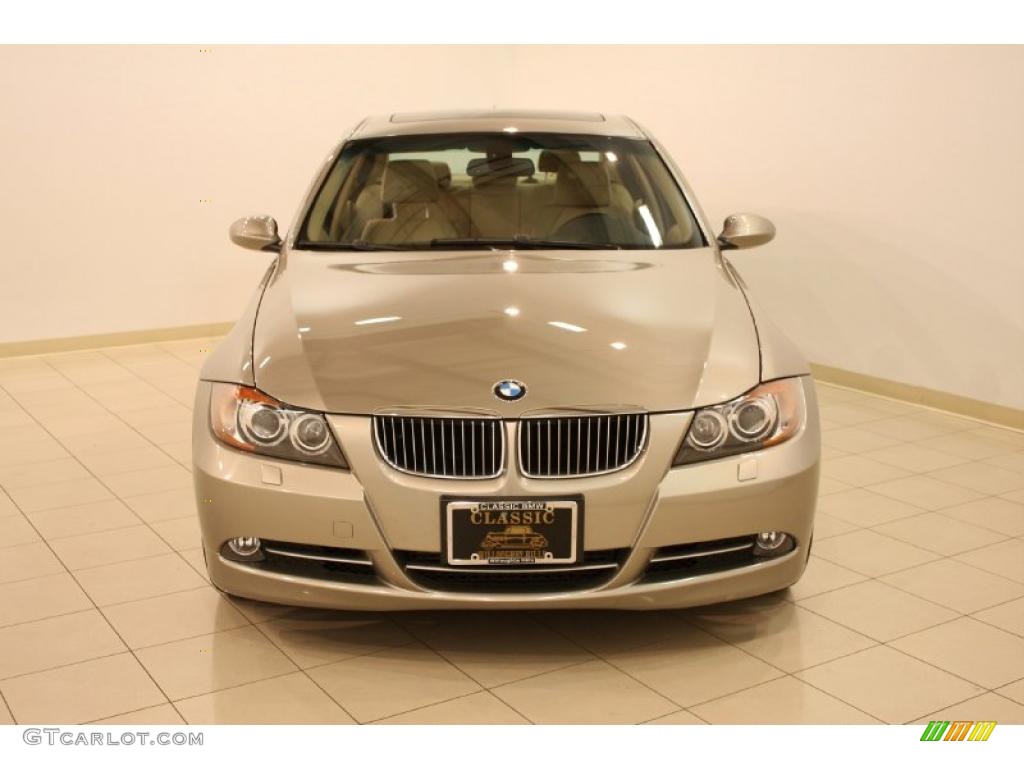 2007 3 Series 335xi Sedan - Platinum Bronze Metallic / Beige photo #2