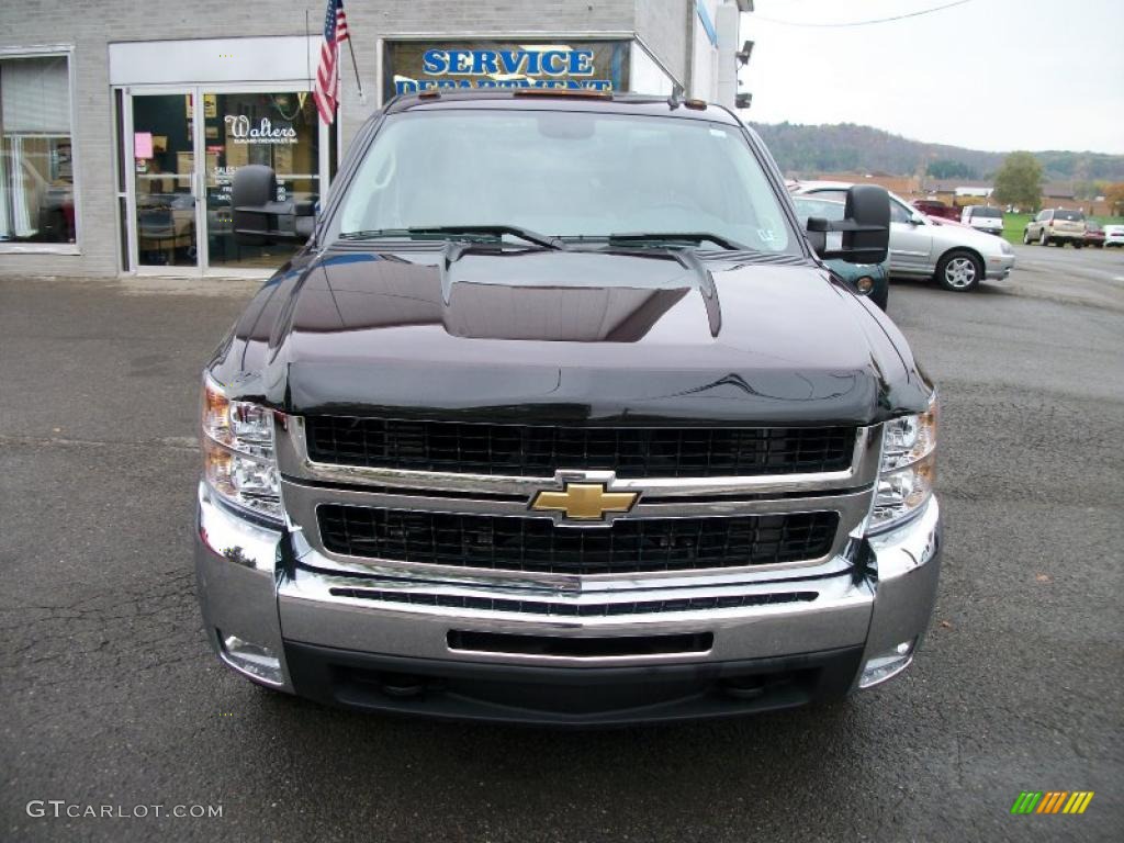 2008 Silverado 3500HD LT Crew Cab 4x4 Dually - Black Cherry Metallic / Ebony photo #8